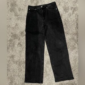 Madewell Charcoal-Black Denim “The Perfect Vintage Wide Leg” Women’s Jeans